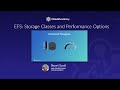AWS Elastic File Service: Storage Classes and Performance Options