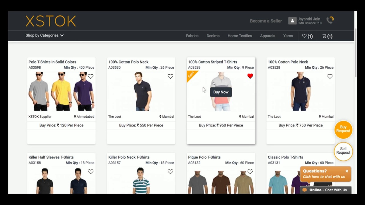 Order Sample on XSTOK