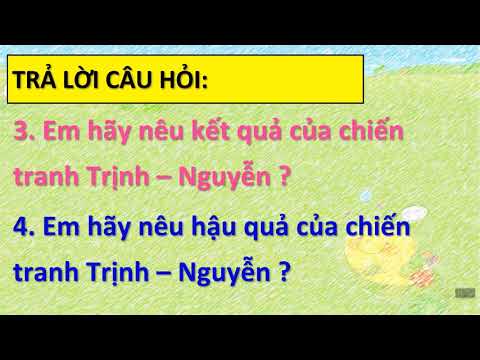 Tuần 25 - Lịch sử - Bài: Trịnh - Nguyễn phân tranh