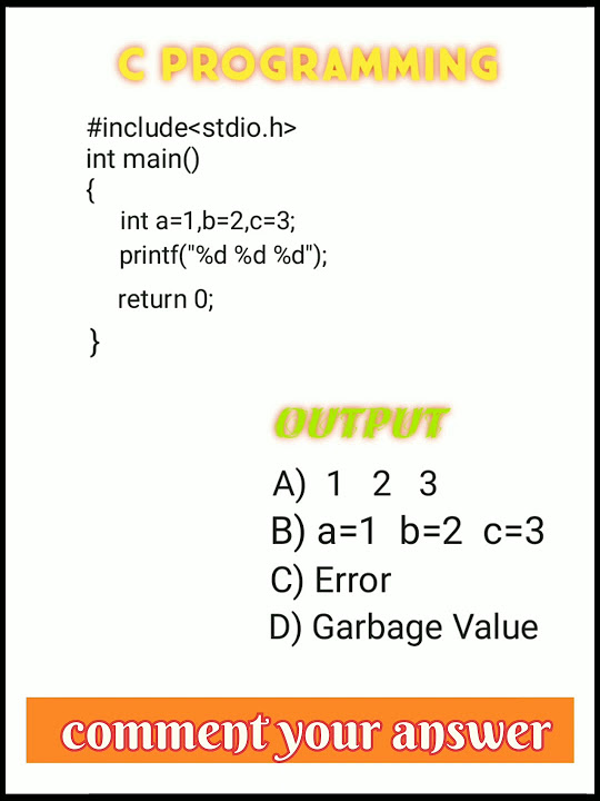 c programming simple question || c language question 💯🧠 #shorts #coding ...