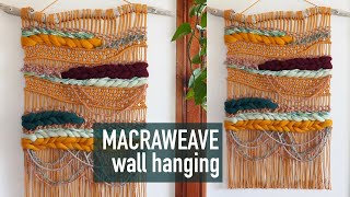 DIY Macrame Tutorial: Intermediate Colourful Macraweave (Macrame/Weaving) Wall Hanging!
