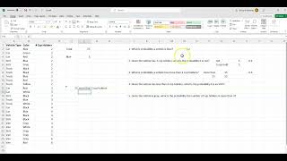 Calculate Basic Probabilities usiing count, countif, and sorting techniques in Excel