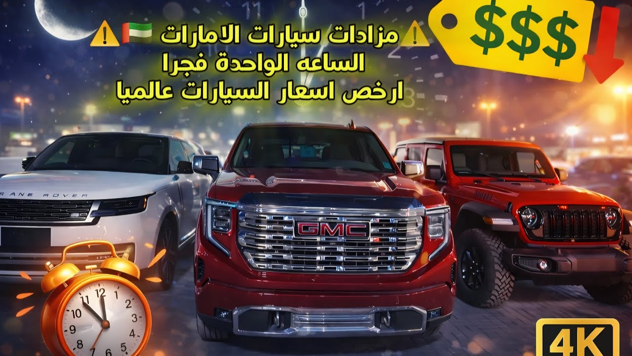 مزادات سيارات الامارات الواحدة ليلا 🇦🇪😱🔥 أسعار خرافية وفرص خيالية