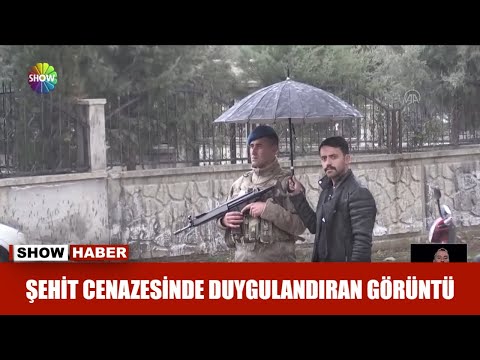 Şehit cenazesinde duygulandıran görüntü