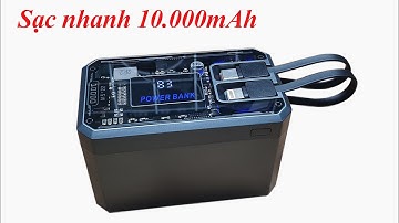 Box Sạc Dự Phòng cho tất cả điện thoại sạc nhanh QC 3.0 hỗ trợ cổng Type-C