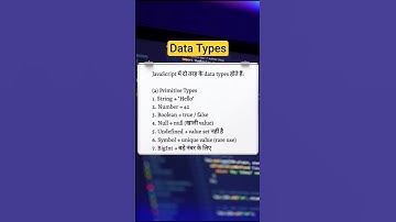 JavaScript Datatypes? 🤔🤔