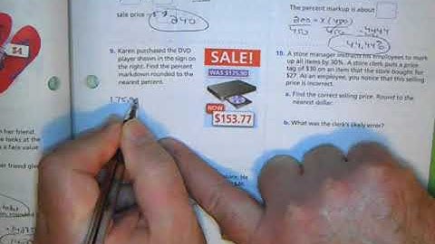 Markup and Markdown 3-5 pg 171 #7-10