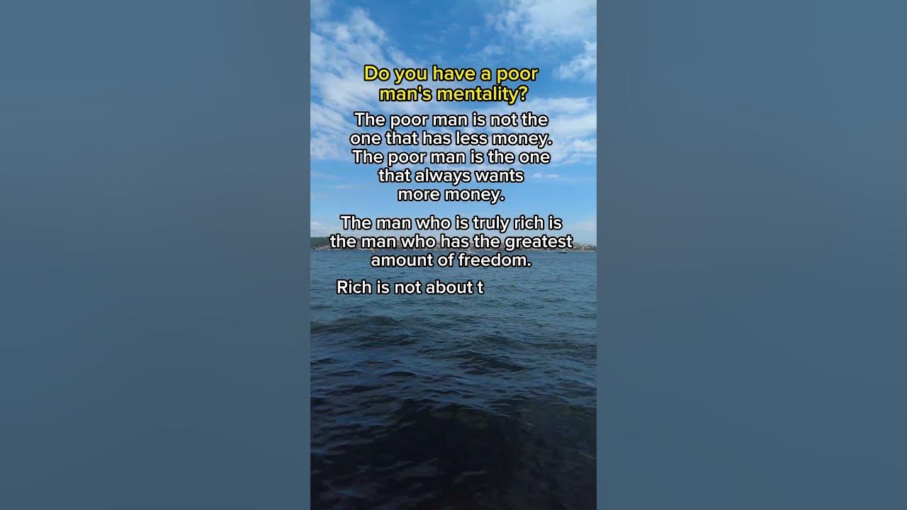 do-you-have-a-poor-man-s-mentality-shorts-youtube