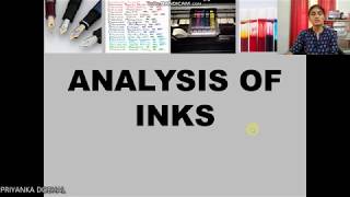 ANALYSIS OF INKS