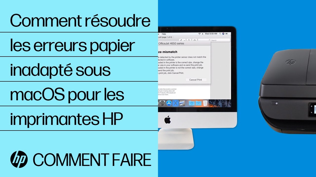 Imprimantes HP - Erreur Papier inadapté (Windows, macOS)