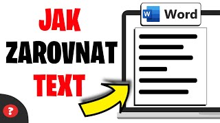 Jak ZAROVNAT TEXT ve WORDU | Návod | Základy Wordu | Word