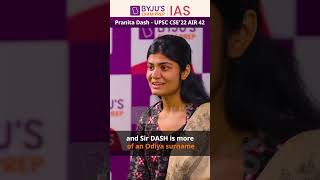 Pranita Dash AIR-42 Mock Interview | UPSC CSE 2022 Topper #shorts