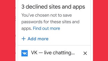 Declined sites and apps | You