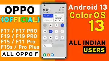 Oppo ColorOS 13 Update for Oppo F15,F19 Pro Plus,F17 Pro,F17,F21/Pro,F11/Pro,F15,F19s Oppo Android13