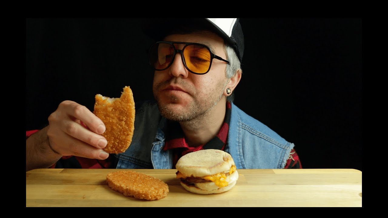 ASMR | Mukbang | McDonald's Sausage McMuffin With Egg and Hash Brown