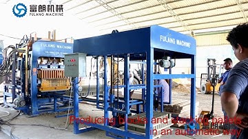 QTF4-15C fully automatic hydraulic press hollow concrete block making moulding machine