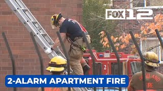 2-alarm fire in N Portland apartment complex displaces several people