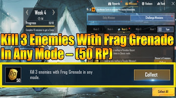 Kill 4 Enemies With Frag Grenade in Any Mode Mission PUBG Mobile