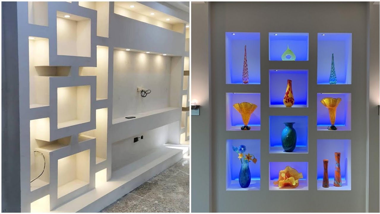 Recessed Wall Niches Design Ideas for Living Room Accent Wall