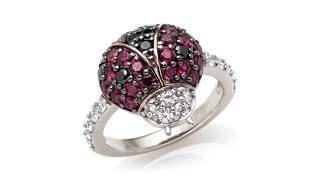 Famous Jean Dousset Absolute Created Ruby 'Lady Bug' Ring Profile