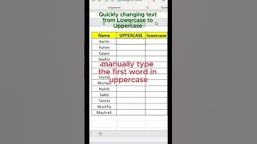 Quickly changing text from lowercase to uppercase #excel  #exceltips #shorts #viralvideo