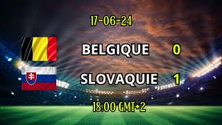 Belgique Slovaquie RESULTATS EURO ALLEMAGNE 2024
