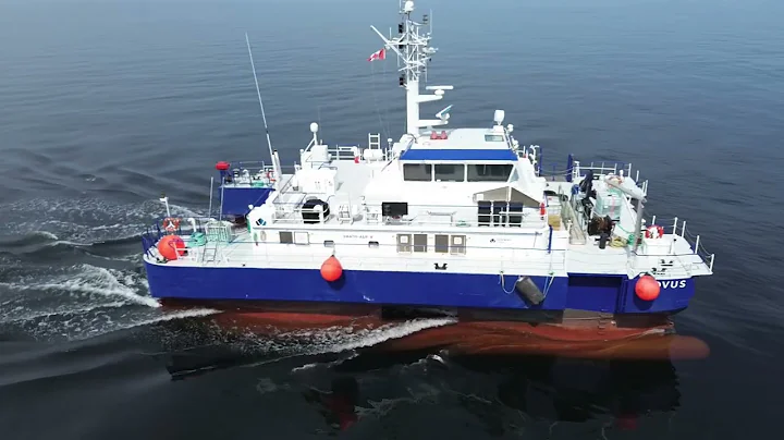 Forillon National Park Quebec Canada with SWATH vessel Novus