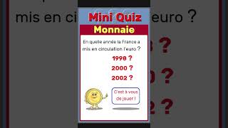 Mini Quiz 007 – Monnaie – Euro #miniquiz #quiz #challenge #euro #argent
