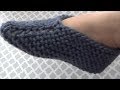 How To Knit Cozy Slippers, Lilu's Handmade Corner Video # 223