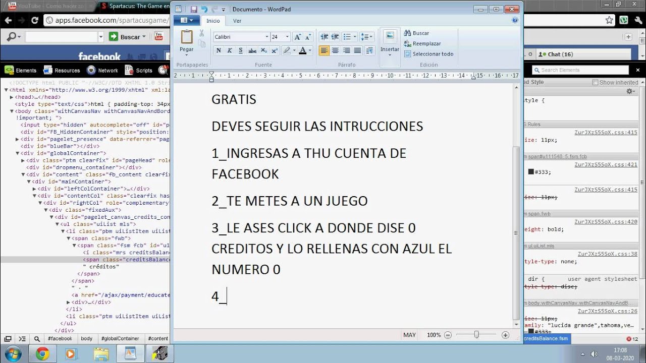 COMO OBTENER CREDITOS EN FACEBOOK??? POR BRYAN - YouTube