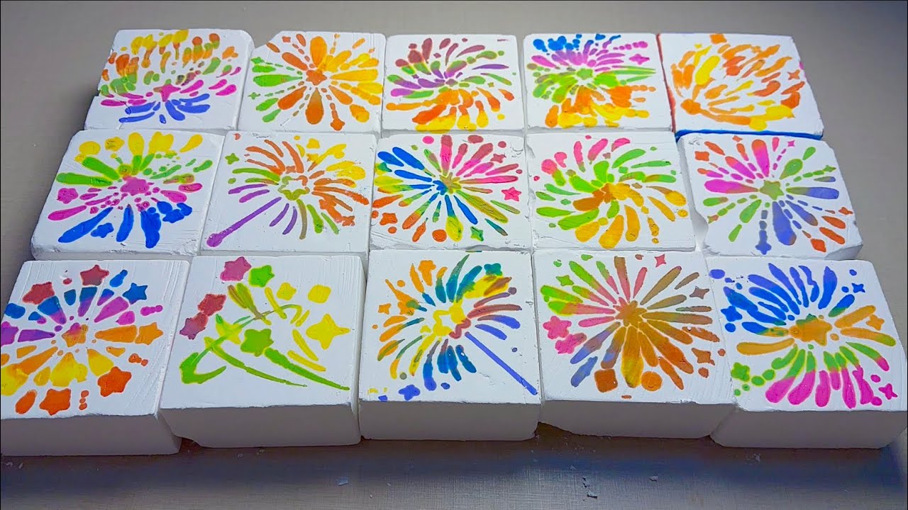 Firework-Themed Gym Chalk with Crispy Texture for Stress & Fatigue Relief | ASMR