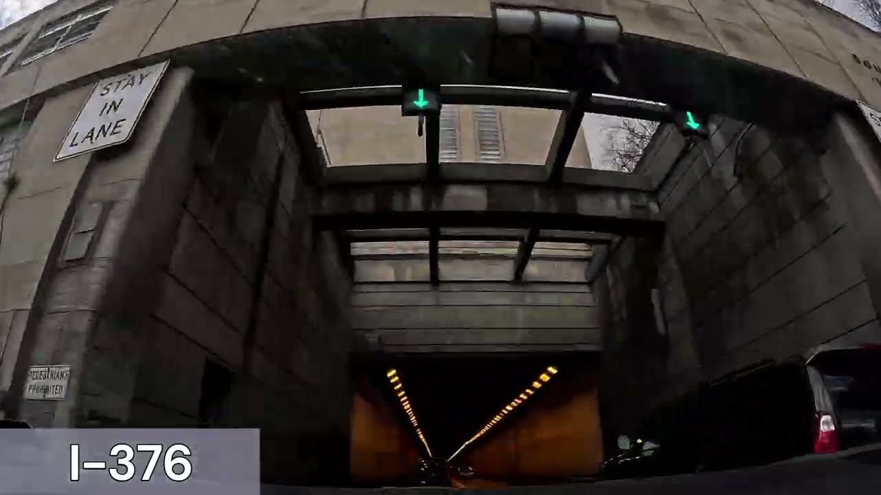 Through the Squirrel Hill Tunnel to Pittsburgh, Pennsylvania