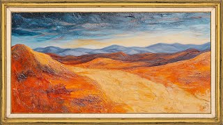 Warm Desert Landscape Painting | 2 Hour Ambient Art Screensaver for TV | Frame Art screenshot 4