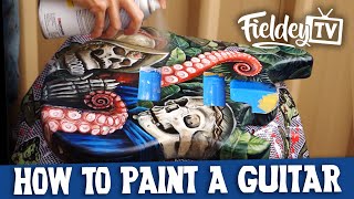 How to custom paint an incredible electric guitar with acrylic paint