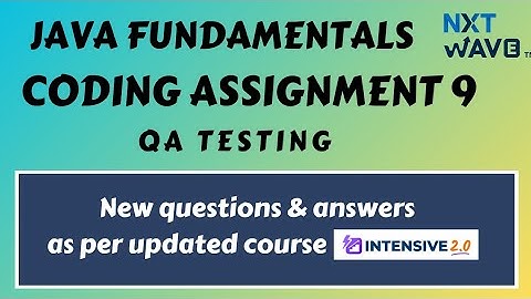 Coding Assignment 9 | Java fundamentals | QA Testing | CCBP | Nextwave #ccbp #ccbpacademy #ccbpians