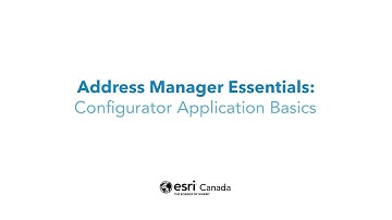 Address Manager Essentials: Configurator Application Basics