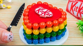 Amazing Miniature KITKAT Cake Decorating IdeasTiny Chocolate Cake,Tiny KitKat Cake Decorating Idea