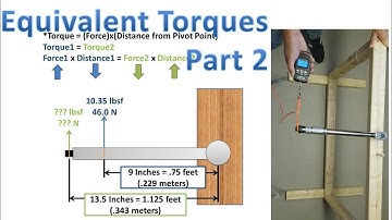 EQUIVALENT TORQUE: Find Perpendicular Force if Given Distance and Distance if Given Perp. Force