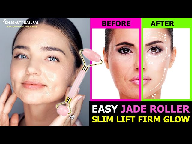 Natural Jade Roller Thin Face Massager Lifting Tools Slim Facial