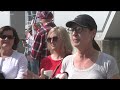 Trump supporters demonstrating outside State Farm Arena