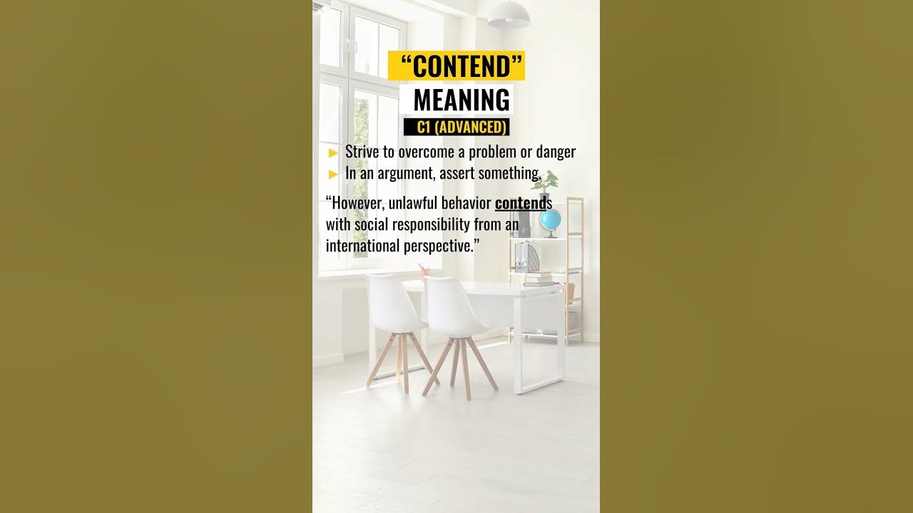 What does the word contend mean youtube