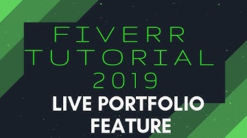 Using the Fiverr Live PortFolio Feature | Fiverr Tutorial 2019 | Ace It With Ava