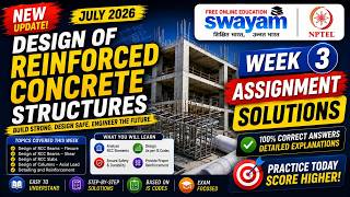 Design of Reinforced Concrete Structures Week 3 Assignment Answers 2026 | NPTEL July 2026 | 100%