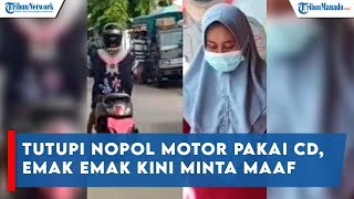 Emak emak yang Tutupi Nopol Motor Pakai CD Kini Minta Maaf Cuma Konten