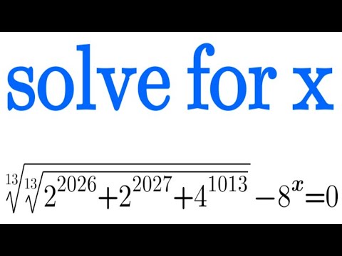 OLYMPIAD Exponential equation solved 