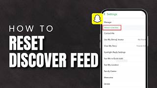 How to Reset Snapchat Discover Feed 2026 | Refresh Snapchat Discover Page