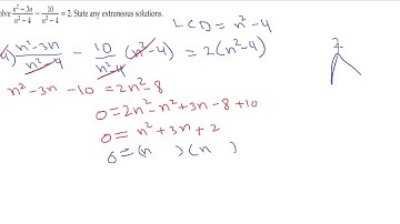 Solution of Rational equations with extraneous solution L:11.8 Algebra-1