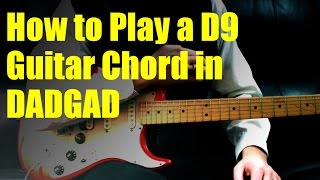 how to play a d9 guitar chord in dadgad