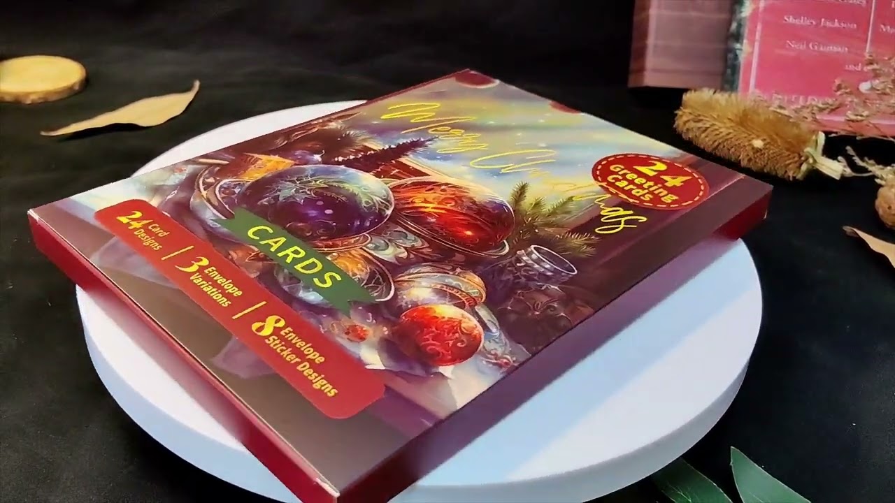 Colorful Writable Christmas Greeting Gift Cards with Envelopes and Stickers