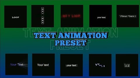 Top 10 🔥Alight Motion Text Animation Presets |AlightMotion Preset Download Free 10 text presets